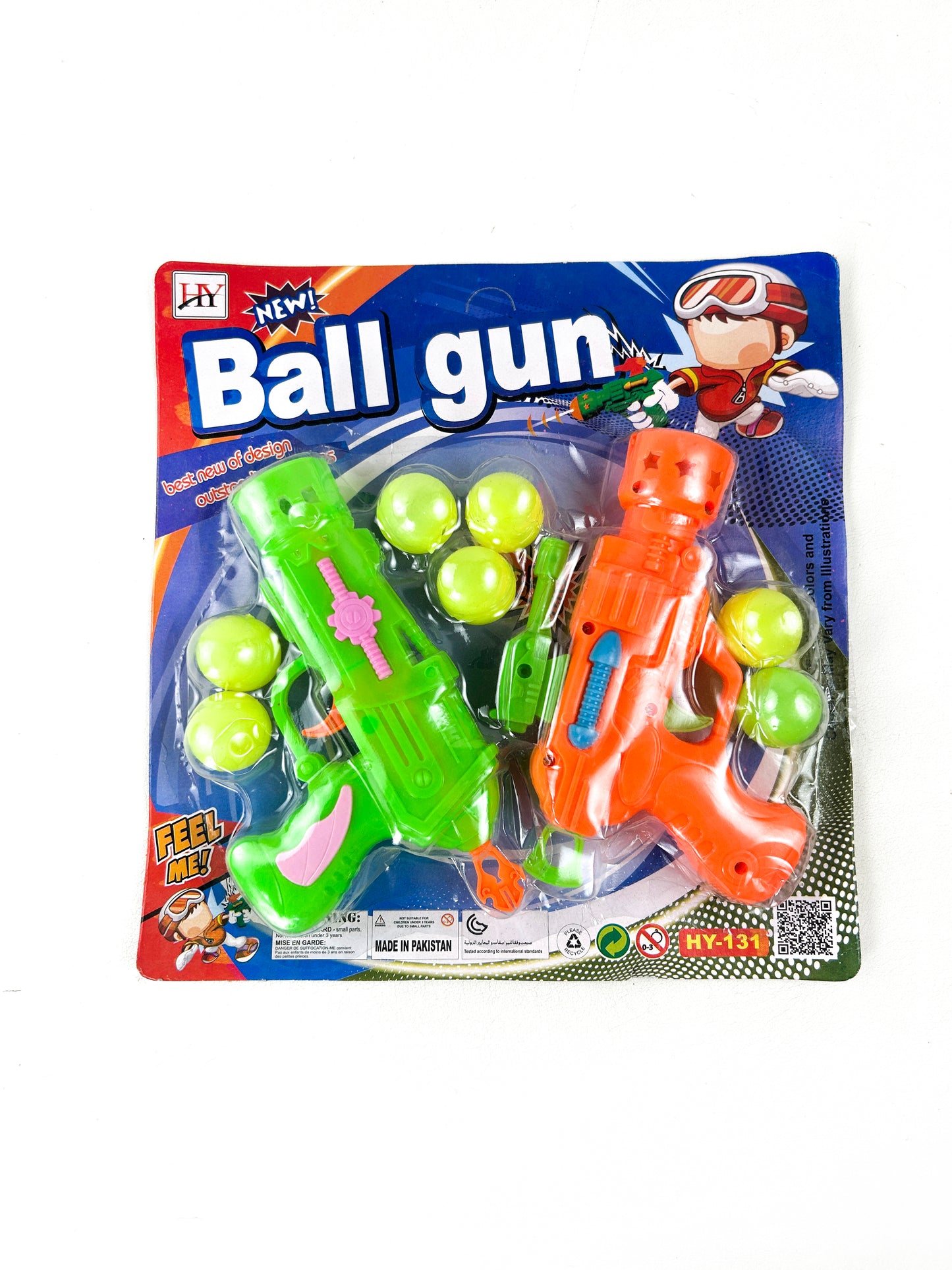 Pack Of 2 Kids Play Ball Guns Set