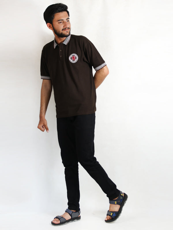 AM Men's Polo T-Shirt Brown