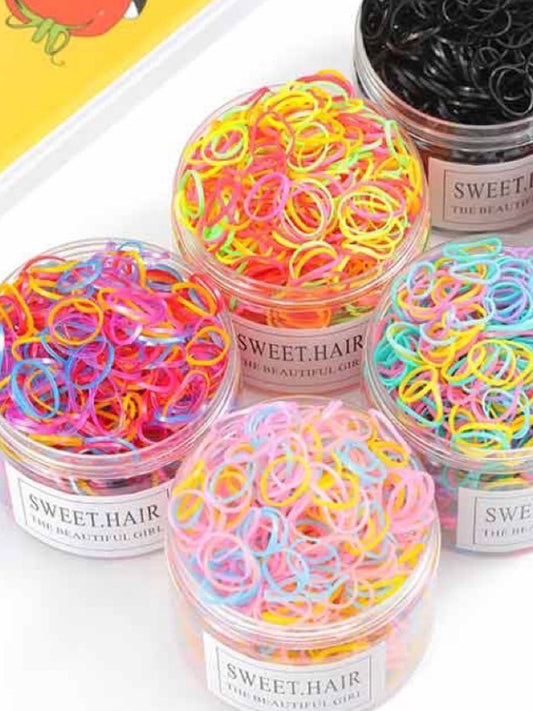 Mix Color Baby Girl's TPU Rubber Hair Bands Holders Elastics Tie Gum