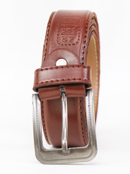 Classic Men's Leather Belt Electric Brown MB33