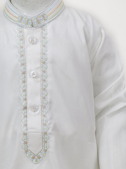 BKS19 TG Boys Shalwar Kameez Suit 2Yrs - 14Yrs White