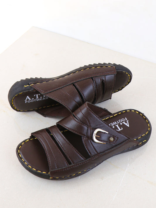 MC07 Men's Casual Slippers Brown