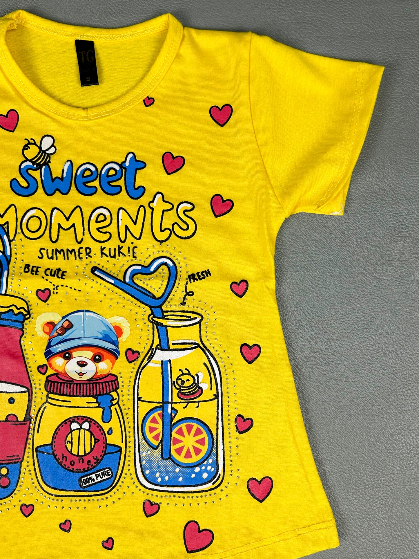 2.5Yrs - 7Yrs Moments Yellow T-Shirt For Girls TB GTS21