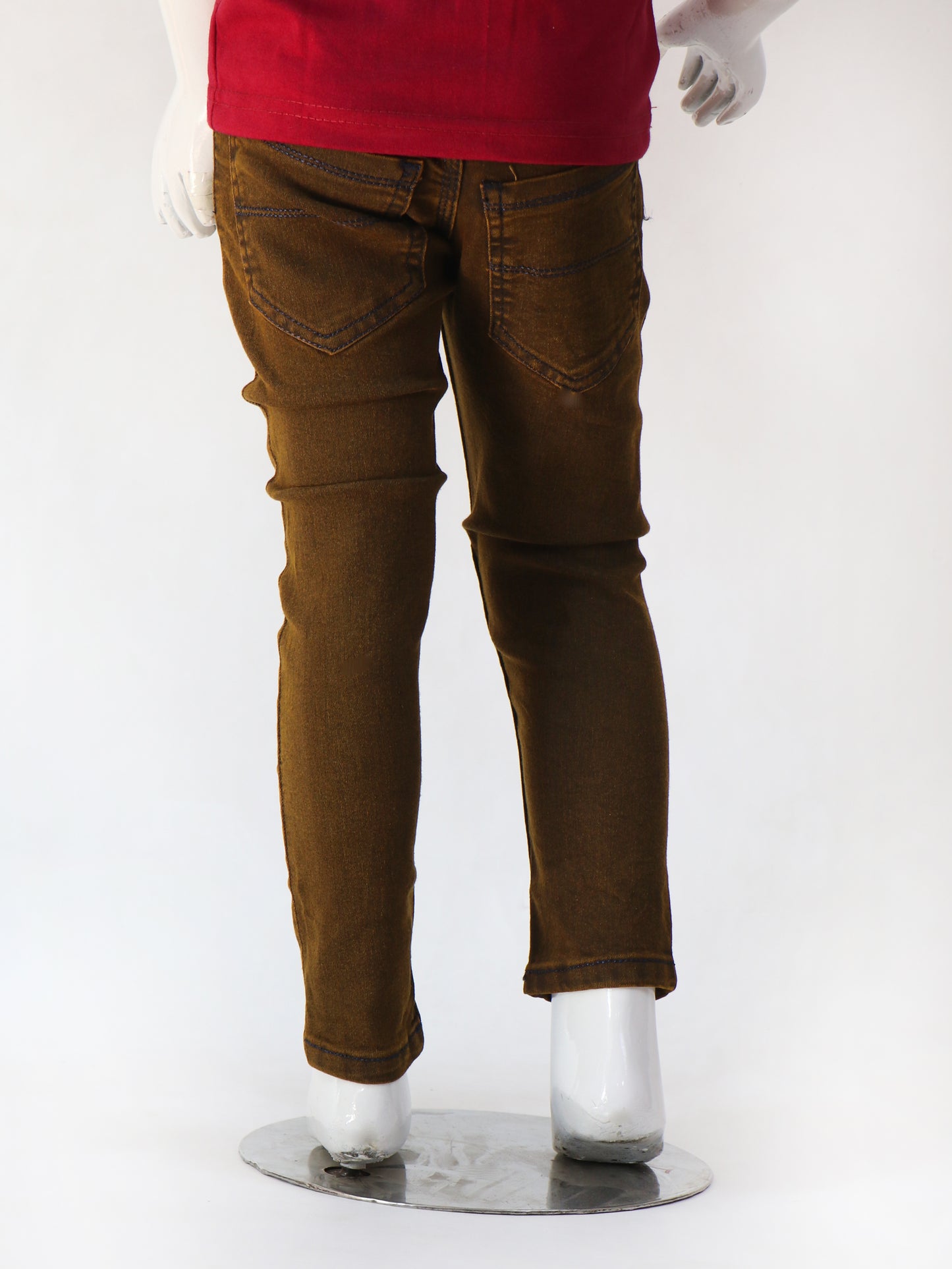 Boys Stretchable Denim Jeans 5Yrs - 13Yrs Brown