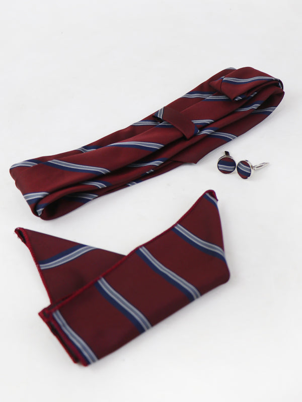 TBS03 3Pcs Tie Gift Box Tie Cuff-Link Pocket Square