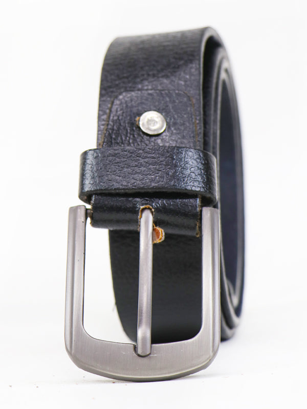 MB14 Classic Men's Faux Leather Belt Black