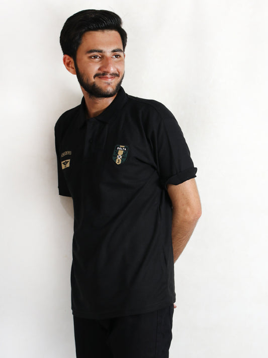 AM Men's Polo T-Shirt Black