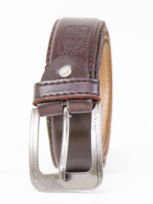 Classic Men's Leather Belt Taupe Brown