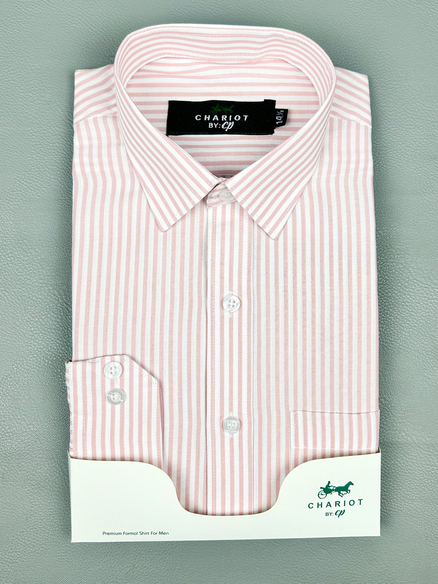 Peach Lines Formal Dress Shirt For Men MFS156