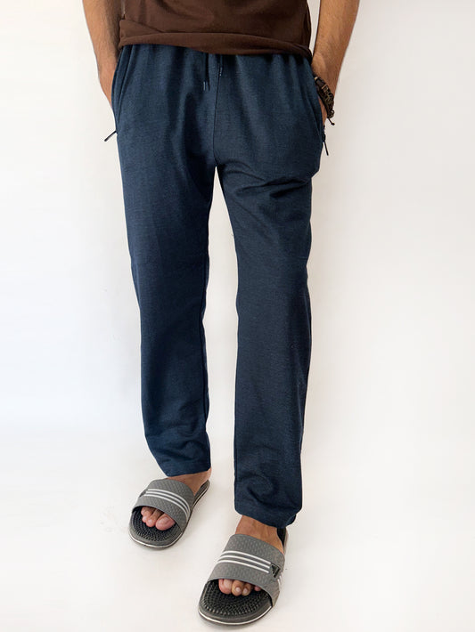 Navy Blue Plain Trouser For Men's MT89