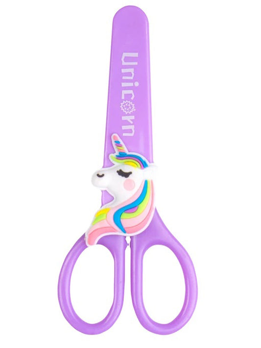 Safety Scissors With Unicorn Protective Cover Cap