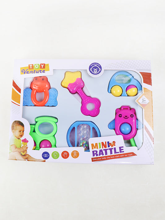 TOY19 6 PCs Baby Rattles Set