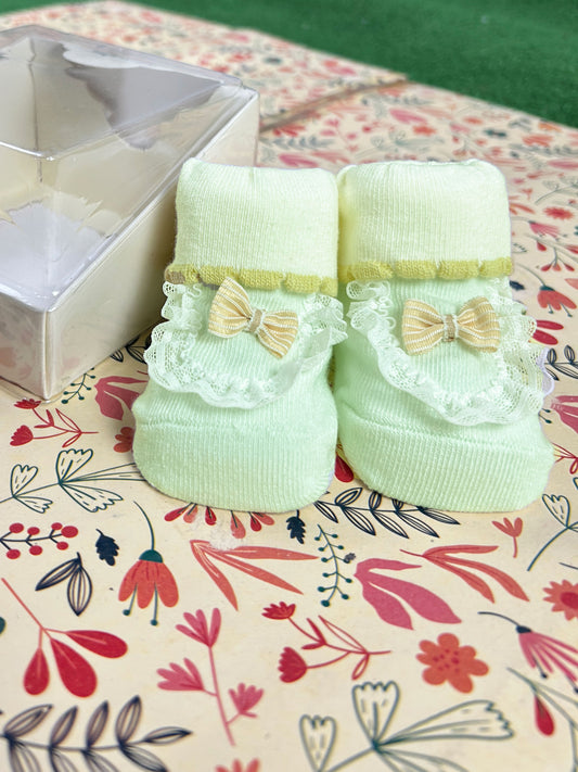 Floral Booties For Newborn NB06