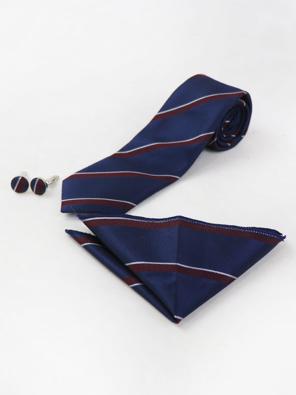 TBS01 3Pcs Tie Gift Box Tie Cuff-Link Pocket Square