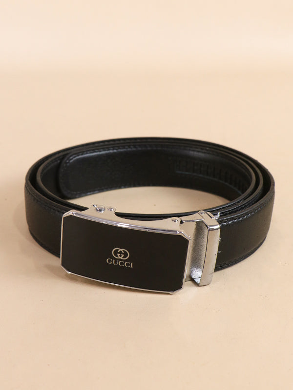 Black Faux Leather Belt For Men's MB17