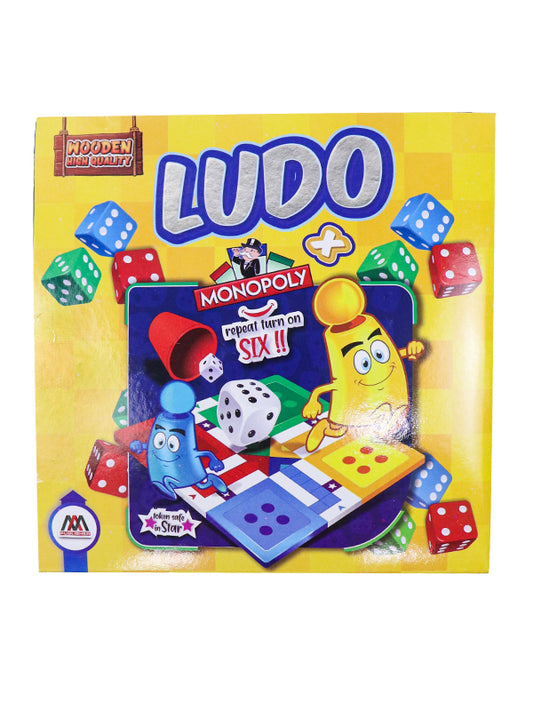 2 in 1 LUDO + Monopoly Set - 12" x 12"