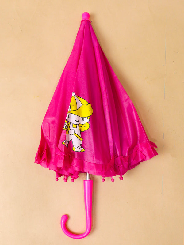 Small Cartoon Umbrella For Kids Pink KU01