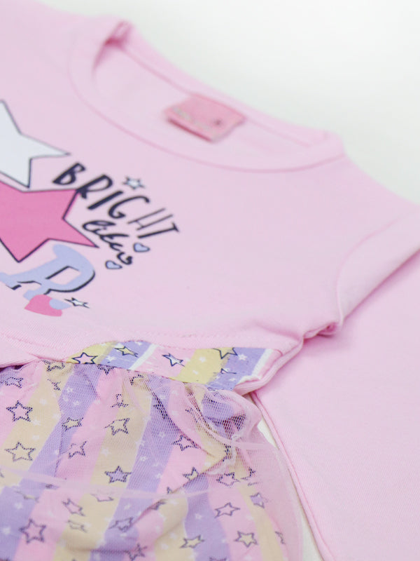 BG Girls Suit 1Yr - 4Yrs Star Pink 515