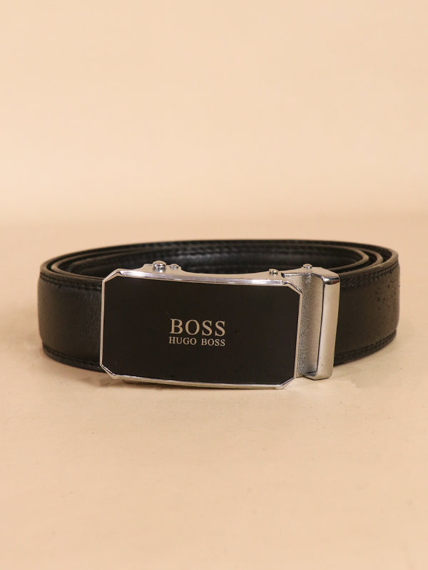 Black Faux Leather Belt For Men's MB19