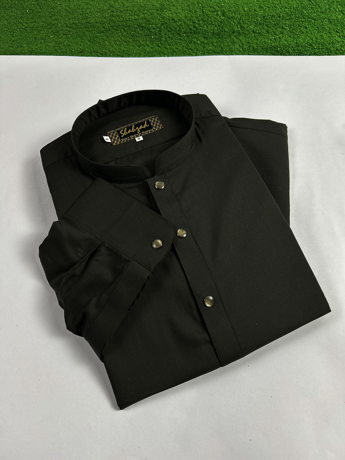 846-2 Dark Green Stitched Premium Kameez Shalwar For Men MSK266