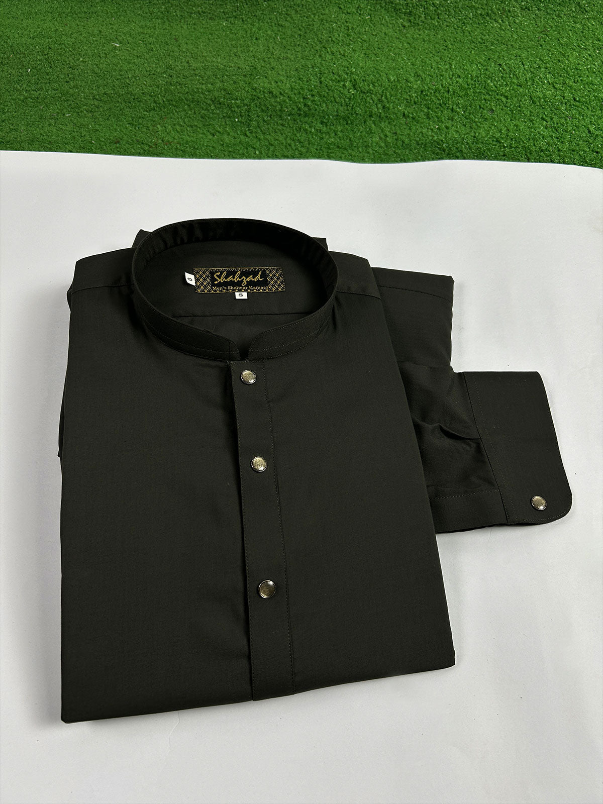 846-2 Dark Green Stitched Premium Kameez Shalwar For Men MSK266