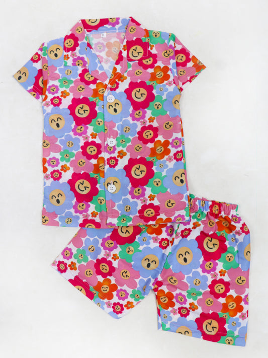 BS53 M Kids Suit 1Yrs - 4Yrs Flower Multicolor