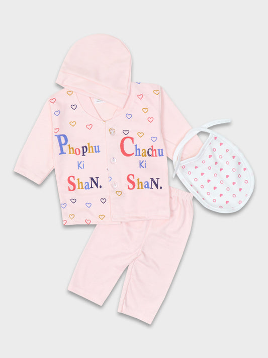 HG Newborn 4Pcs Gift Set 0Mth - 3Mth Phupho Chachu Ki Shan Baby Pink
