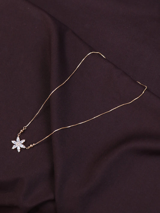 Star Shaped Pendant Necklace White