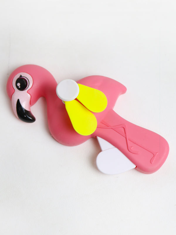 Flamingo Hand Fan For Kids Pink