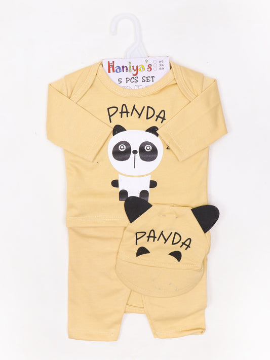 HG Newborn 5Pcs Gift Set 0Mth - 3Mth Panda Fawn