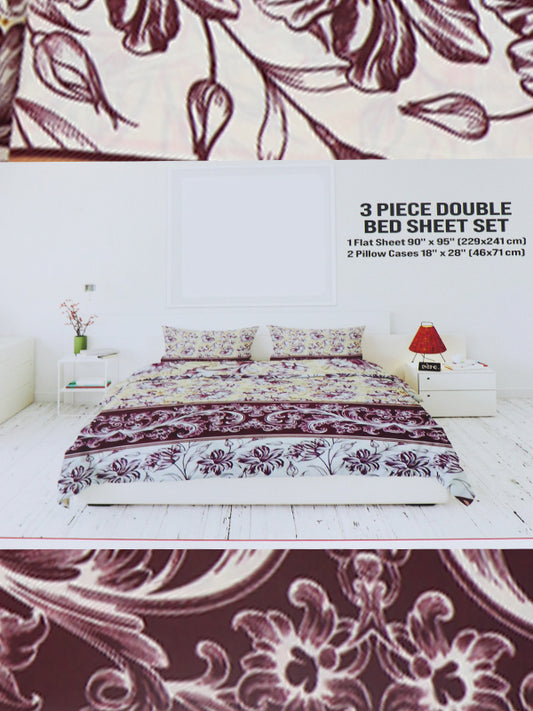 MUF 3Pc Double Bed Sheet M-042