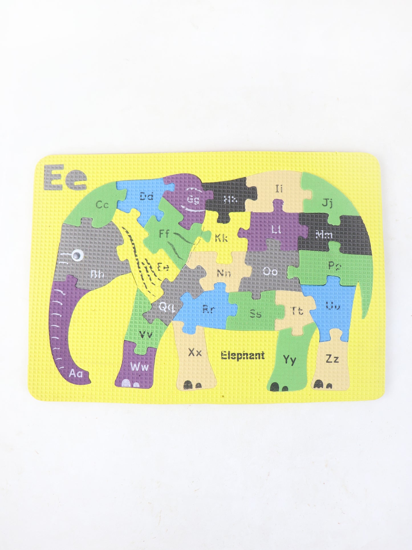 Matt Foam Alphabet Puzzle Board Elephant Shaped