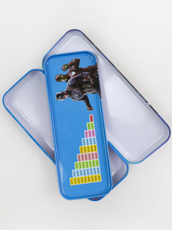 PB11 Metal Pencil Box For Kids Super Hero's Blue