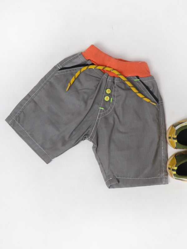 BCS05 BL Boys Cotton Short 1.5Yrs - 4Yrs Grey