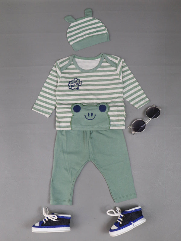 0Mth - 3Mth You Green Baba Suit For Newborns AJ NBS60