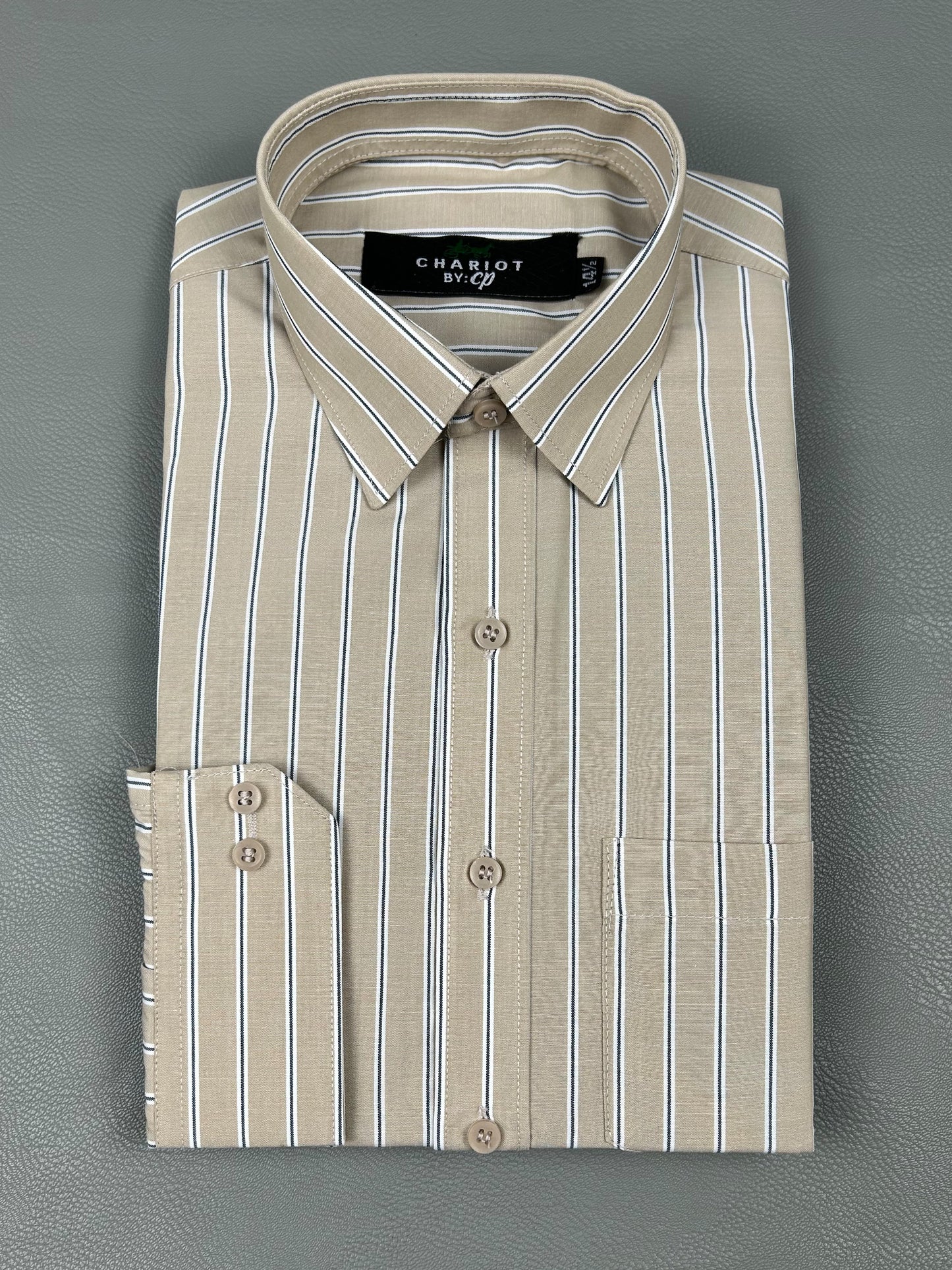 Light Brown Formal Dress Shirt For Men MFS197