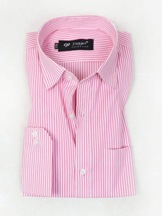 MFS08 Men's Formal Dress Shirt Pink Lines