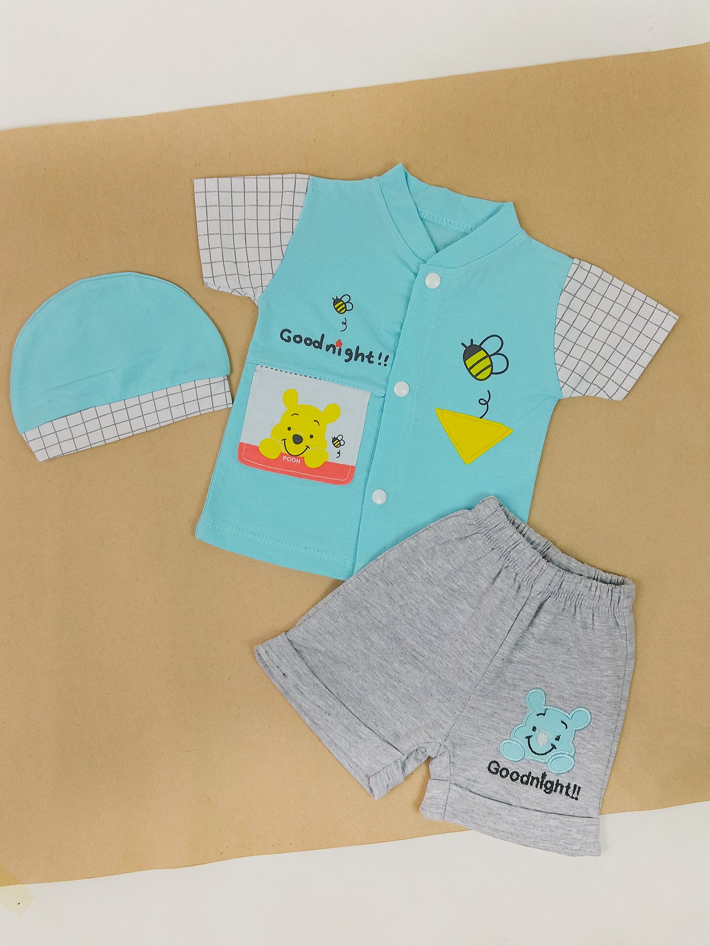 NBS02 AJ Newborn Baba Suit 0Mth - 3Mth Good Night Sky Blue