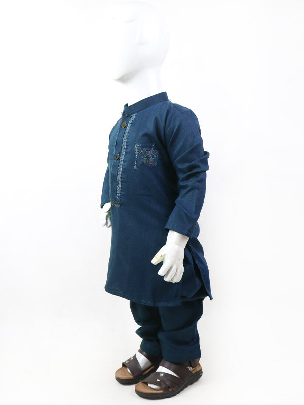 BKS23 IQ Boys Shalwar Kameez Suit 2Yrs - 14Yrs Blue