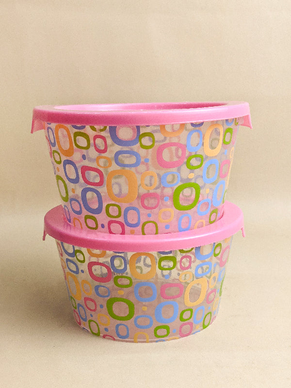 Pack Of 2 Food Container / Bowl Pink KIT-21