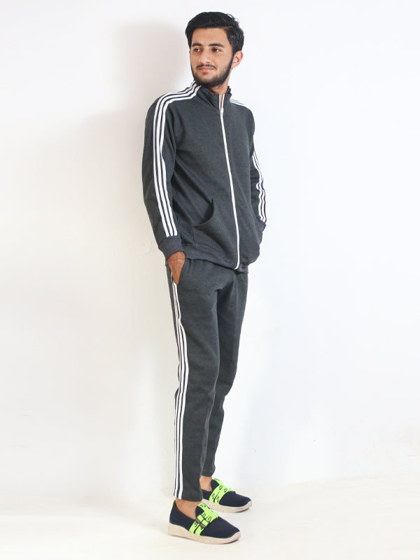 Men's 3-Stripes Track Suit Charcoal