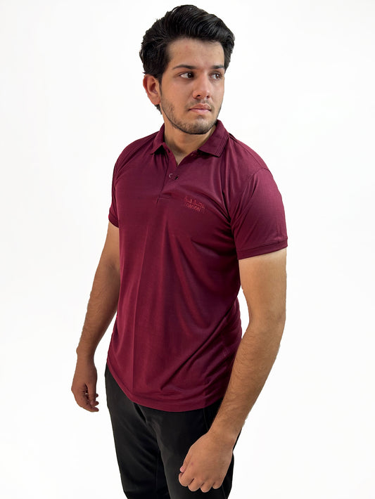 Maroon Plain Polo T-Shirt For Men MG MTS100