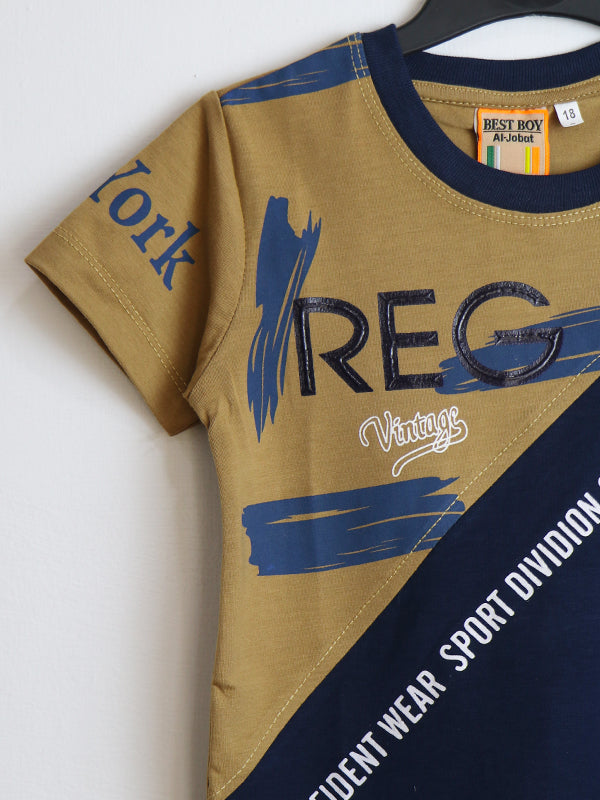 AJ Boys T-Shirt 2.5Yrs - 8 Yrs REG Blue