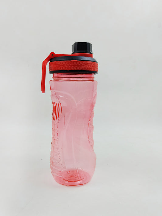 Aqua Sip Sports Transparent Water Bottle Red