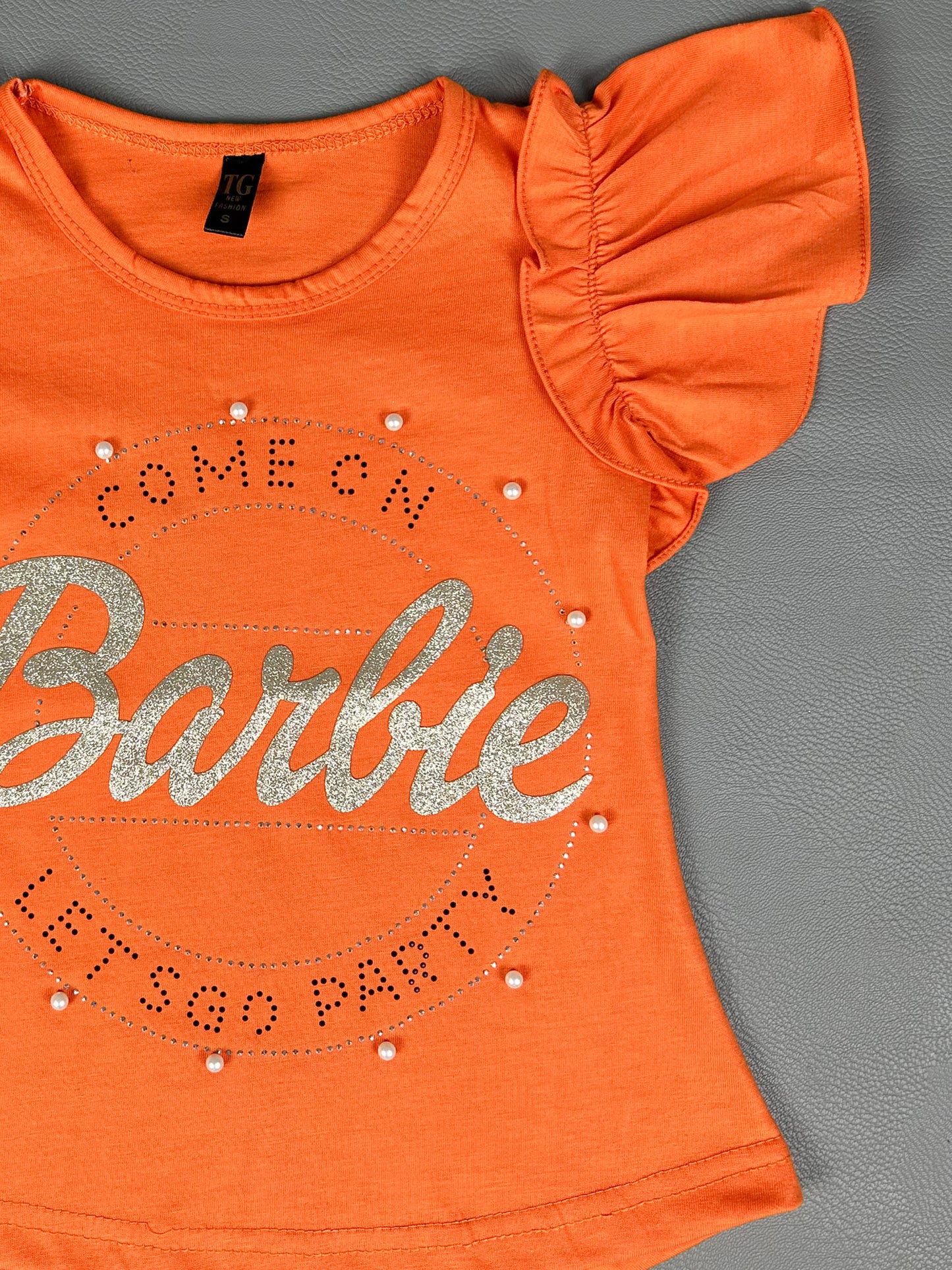 2.5Yrs - 7Yrs Barbie Orange T-Shirt For Girls TB GTS30