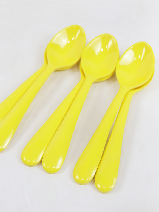 Pack of 6 Melamine Spoon Yellow