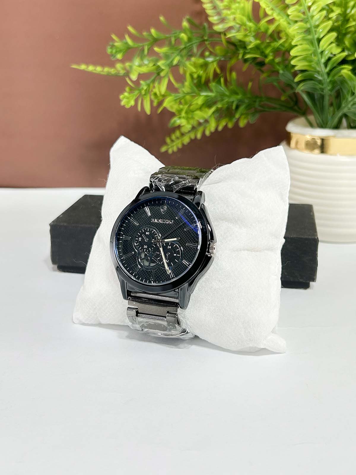 Black Stainless Steel Watch For Men MW205