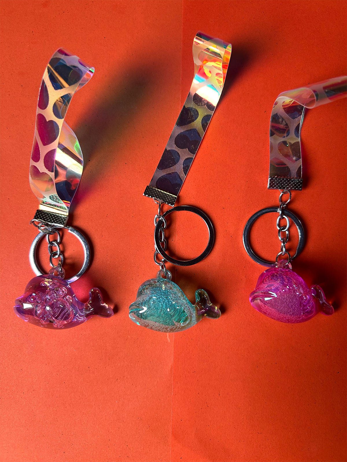 KC47 Pack of 3 Fish Key Chain Multicolor