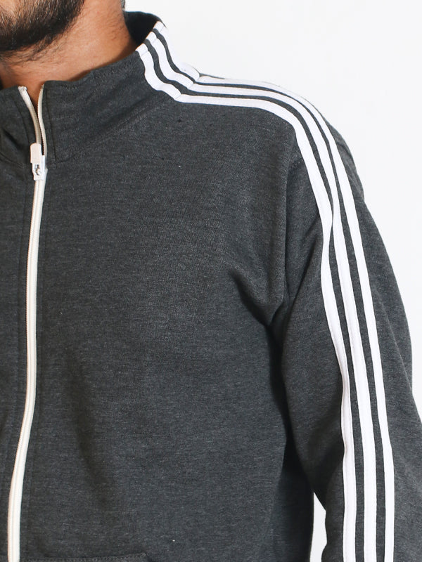 Men's 3-Stripes Track Suit Charcoal