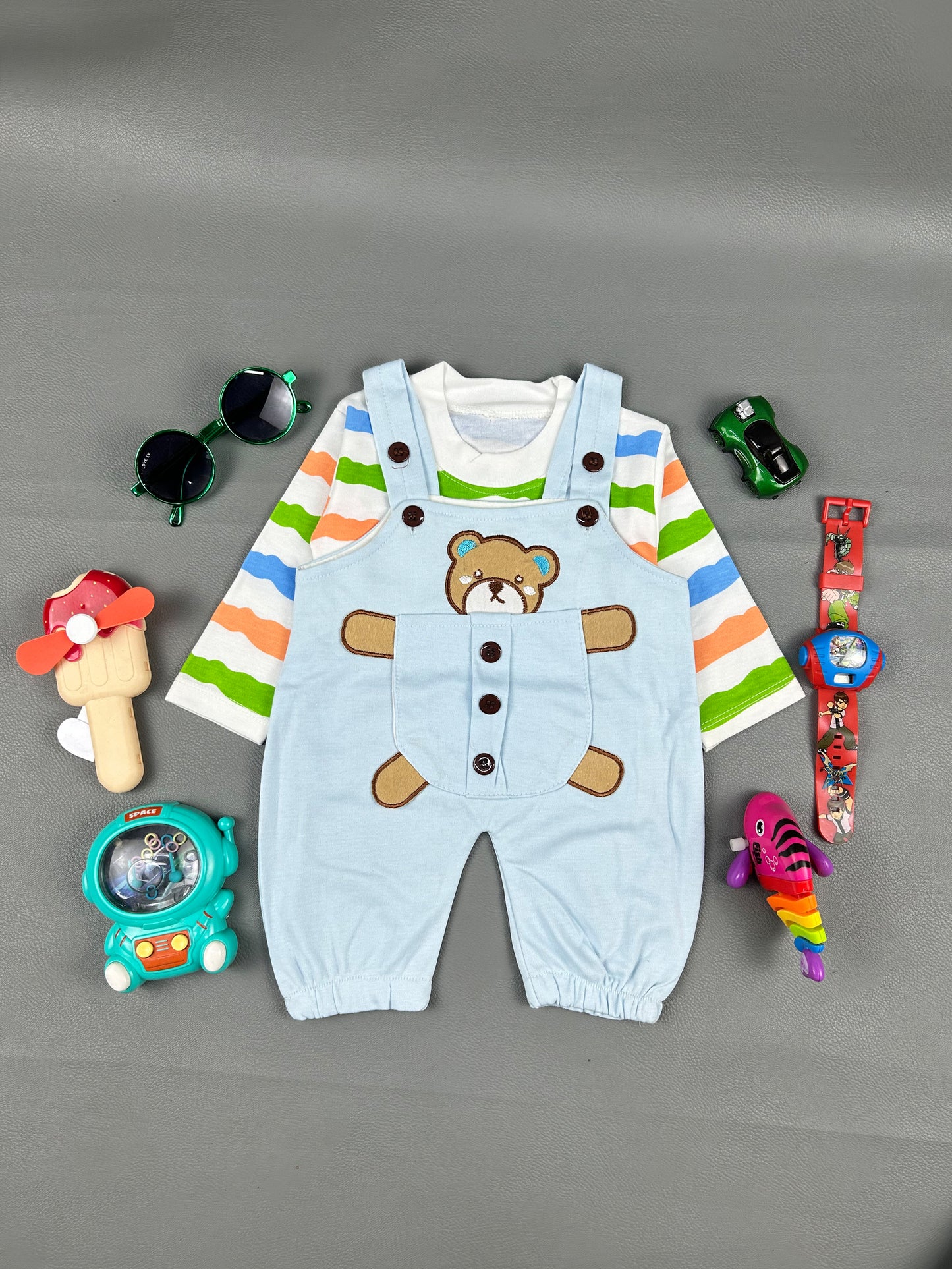 3Mth - 9Mth Light Blue Romper For Newborn HG NBR48